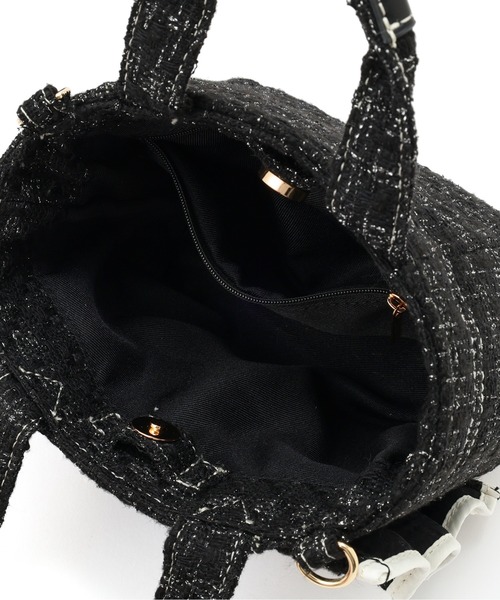 JILL by JILL STUART(ジルバイジルスチュアート)の「【お気に入り8,000件超え】<フリルトートミニ>ツイード(トートバッグ・レディース・ホワイト/ブラック/ピンク/ブルー/イエロー・FREE)」の12枚目の写真