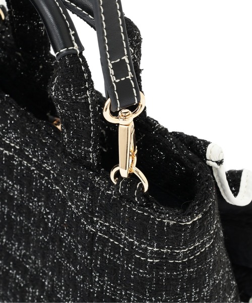 JILL by JILL STUART(ジルバイジルスチュアート)の「【お気に入り8,000件超え】<フリルトートミニ>ツイード(トートバッグ・レディース・ホワイト/ブラック/ピンク/ブルー/イエロー・FREE)」の13枚目の写真