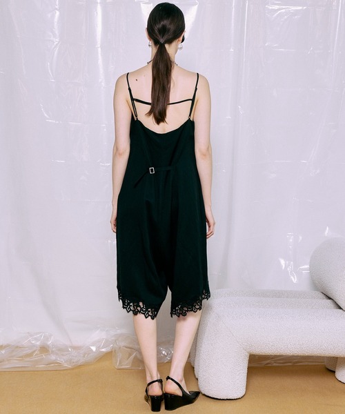 MAISON SPECIAL（メゾンスペシャル）の「【2026SUMMER PRE-ORDER】Lace Trim Short Jumpsuit/レーストリムショートジャンプスーツ（つなぎ/オールインワン・レディース・ホワイト/ブラック/グレー・36/38）」の5枚目の写真