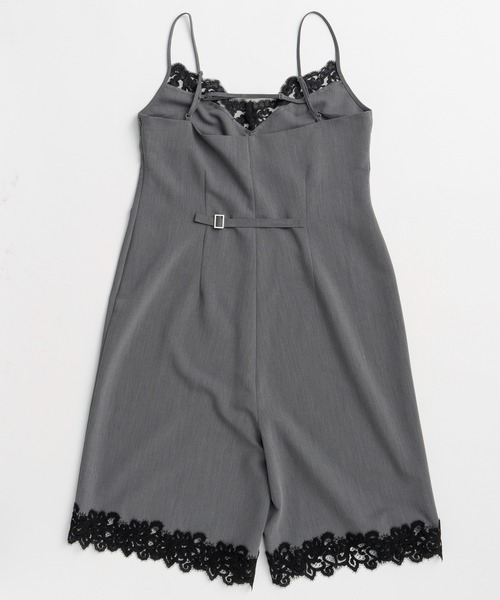 MAISON SPECIAL（メゾンスペシャル）の「【2026SUMMER PRE-ORDER】Lace Trim Short Jumpsuit/レーストリムショートジャンプスーツ（つなぎ/オールインワン・レディース・ホワイト/ブラック/グレー・36/38）」の14枚目の写真