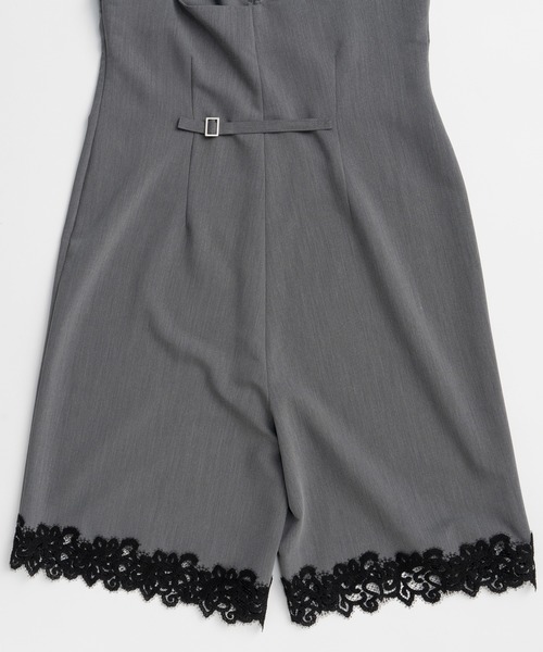MAISON SPECIAL（メゾンスペシャル）の「【2026SUMMER PRE-ORDER】Lace Trim Short Jumpsuit/レーストリムショートジャンプスーツ（つなぎ/オールインワン・レディース・ホワイト/ブラック/グレー・36/38）」の16枚目の写真