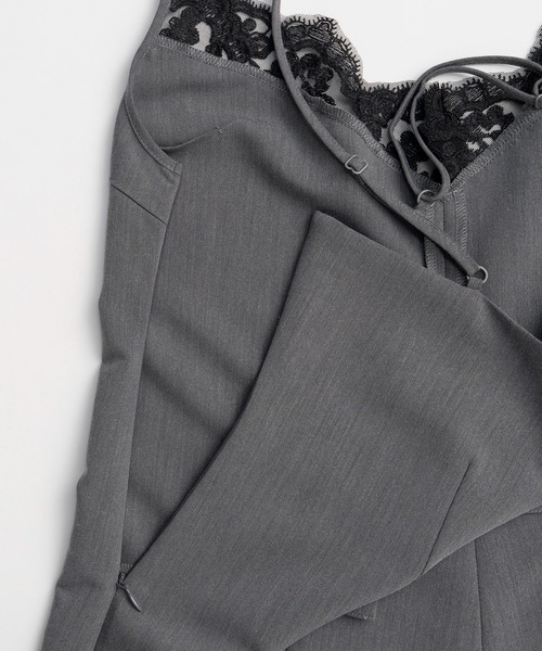 MAISON SPECIAL（メゾンスペシャル）の「【2026SUMMER PRE-ORDER】Lace Trim Short Jumpsuit/レーストリムショートジャンプスーツ（つなぎ/オールインワン・レディース・ホワイト/ブラック/グレー・36/38）」の18枚目の写真