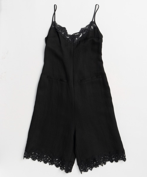 MAISON SPECIAL（メゾンスペシャル）の「【2026SUMMER PRE-ORDER】Lace Trim Short Jumpsuit/レーストリムショートジャンプスーツ（つなぎ/オールインワン・レディース・ホワイト/ブラック/グレー・36/38）」の10枚目の写真