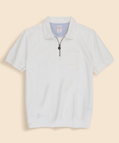 Sweat cotton short — Half Zip футболка-поло (премиум)