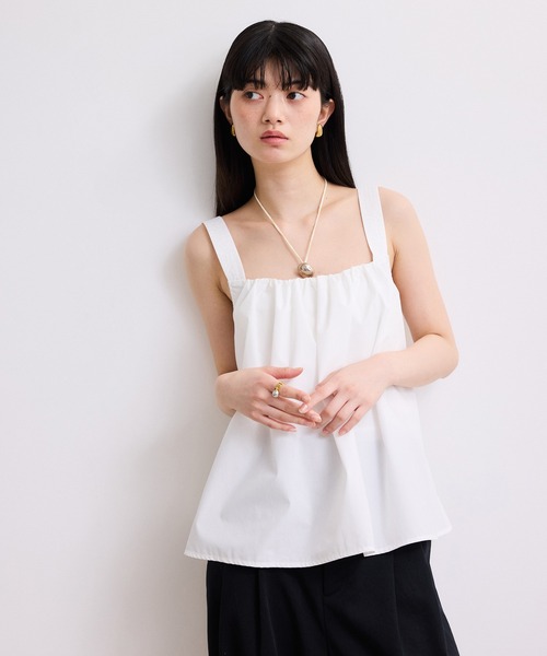 ADAM ET ROPE'(アダムエロペ)の「【WEB限定】ノットディテールキャミソール(キャミソール・レディース・ダークブラウン/オフホワイト/ブラック・FREE)」の17枚目の写真