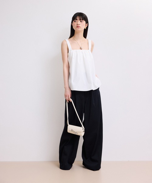 ADAM ET ROPE'(アダムエロペ)の「【WEB限定】ノットディテールキャミソール(キャミソール・レディース・ダークブラウン/オフホワイト/ブラック・FREE)」の18枚目の写真