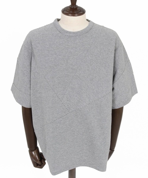 CAMBIO（カンビオ）の「mt10466-Narrow Pitch Border Patchwork Tee Tシャツ(S64726cmb)（Tシャツ/カットソー・メンズ・ネイビー/ブラック/ミックスグレー/マルチ・S/M/L）」の20枚目の写真