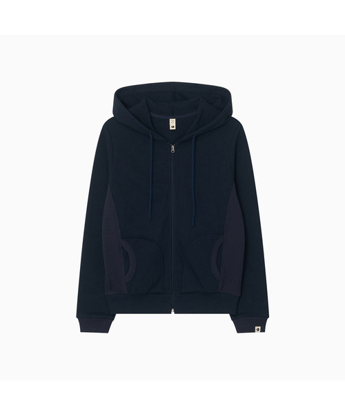 TWO-TONE WAFFLE HOODED ZIP-UP, NAVY（パーカー）｜OHESHIO（オヘシオ 