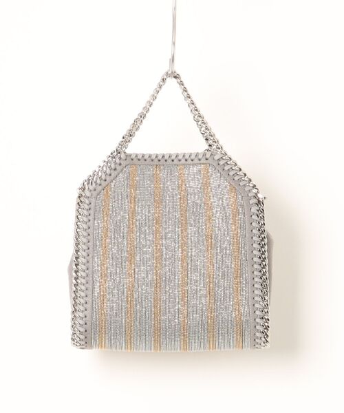 Limited-Edition Falabella Metallic Chain-Embroidered Tiny Tote Bag