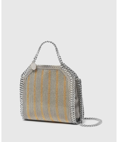 Limited-Edition Falabella Metallic Chain-Embroidered Tiny Tote Bag