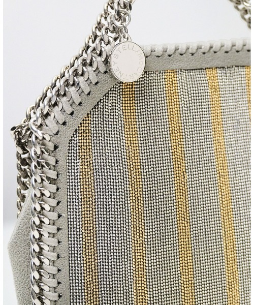 Limited-Edition Falabella Metallic Chain-Embroidered Tiny Tote Bag