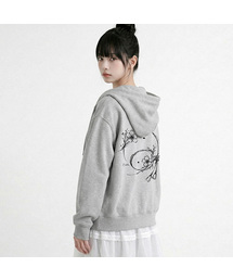 MOON BLOOM OVER FIT 2-WAY ZIP-UP (2color)