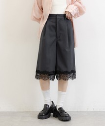 RAGEBLUE | TR裾レースハーフパンツ(スラックス)