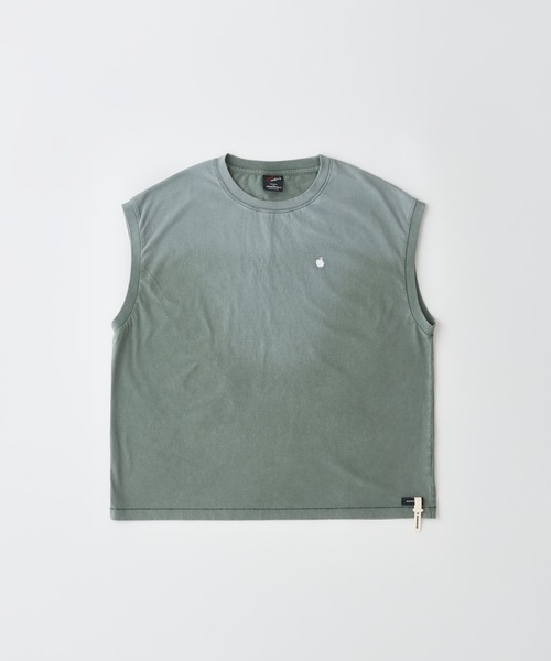 ADAM PATEK(アダムパテック)の「basic logo aging sleeveless(Tシャツ/カットソー・メンズ・ホワイト/ブラック/ピンク/グリーン・1/2)」の5枚目の写真