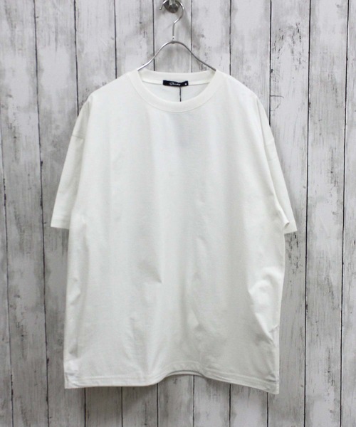 SHISKY(シスキー)の「マルチファンクション 無地 オーバーサイズ Tシャツ(Tシャツ/カットソー・メンズ・チャコール/オフホワイト/カーキ/ブラック・M/L/XL)」の1枚目の写真