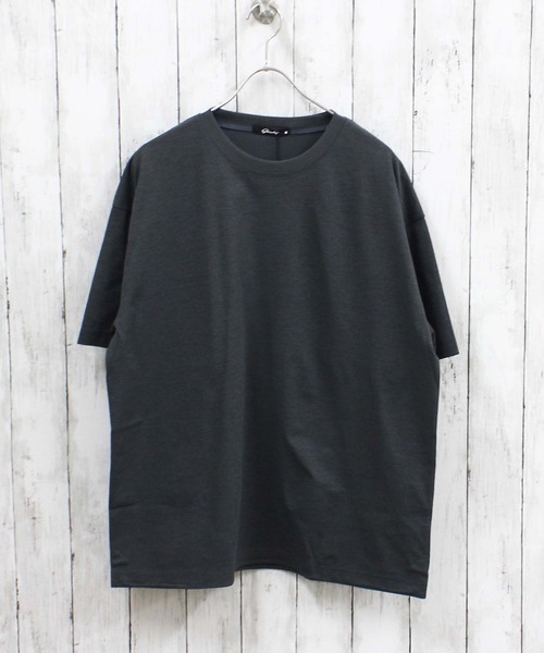 SHISKY(シスキー)の「マルチファンクション 無地 オーバーサイズ Tシャツ(Tシャツ/カットソー・メンズ・チャコール/オフホワイト/カーキ/ブラック・M/L/XL)」の3枚目の写真