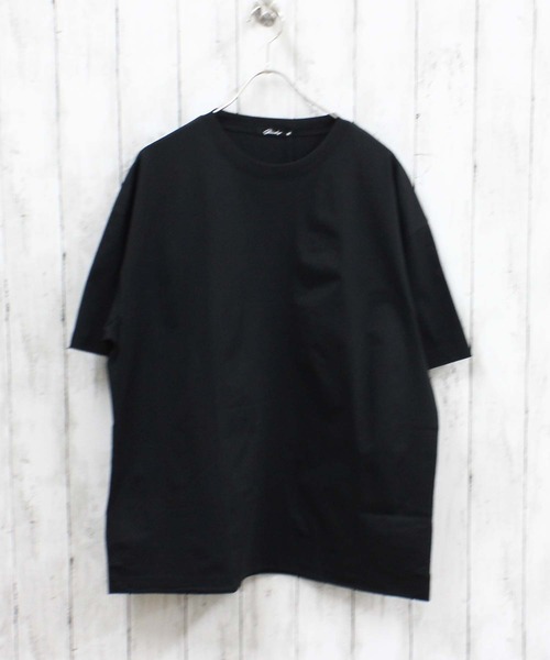 SHISKY(シスキー)の「マルチファンクション 無地 オーバーサイズ Tシャツ(Tシャツ/カットソー・メンズ・チャコール/オフホワイト/カーキ/ブラック・M/L/XL)」の2枚目の写真