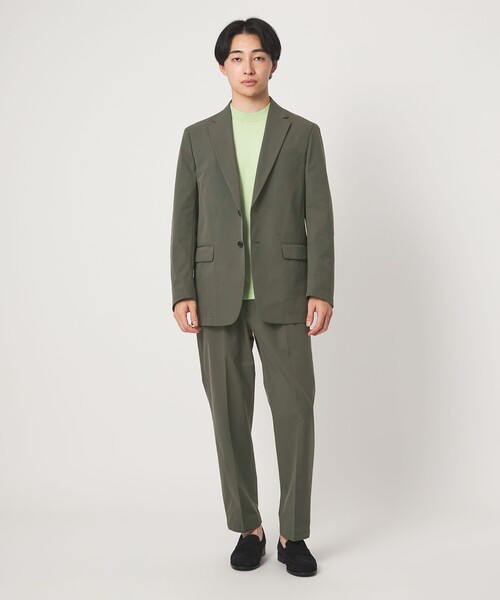 green label relaxing（グリーンレーベルリラクシング）の「A+ PERTEX UNLIMITED コットンライク リラックス セットアップジャケット -ウォッシャブル・ストレッチ・撥水-（テーラードジャケット・メンズ・オリーブ/ブラック・L/XL/M/S）」の5枚目の写真