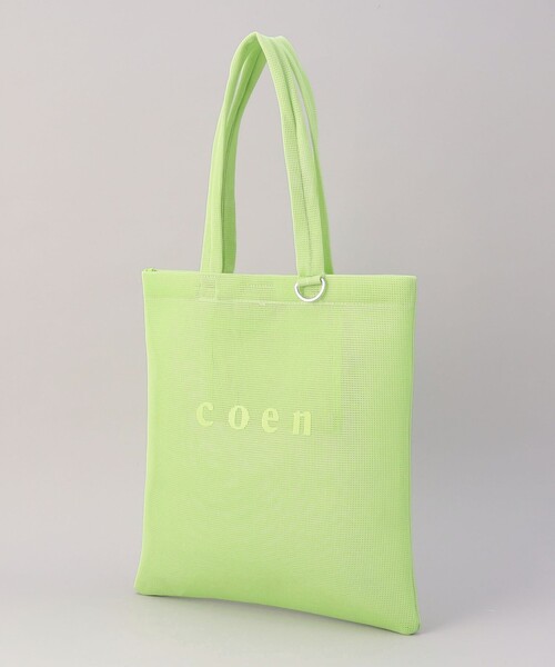 coen(コーエン)の「coen(コーエン)ロゴメッシュシアートート(Lサイズ)(トートバッグ・レディース・ライム/コバルトブルー/ブラック/シャーベット・FREE)」の19枚目の写真