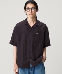 LACOSTE | オーバーサイズ リネンオープンカラーシャツ(シャツ/ブラウス)