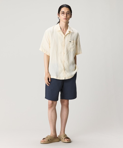 LACOSTE(ラコステ)の「オーバーサイズ リネンオープンカラーシャツ(シャツ/ブラウス・メンズ・オフホワイト/ブラウン/ピンク・38/39/40/41)」の19枚目の写真