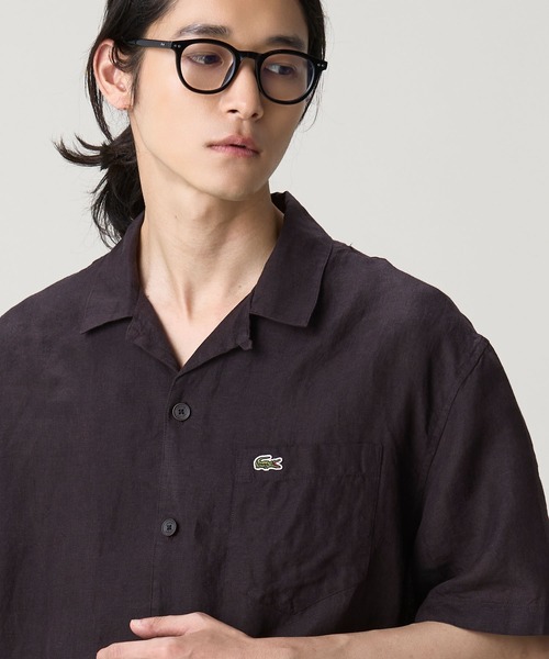LACOSTE(ラコステ)の「オーバーサイズ リネンオープンカラーシャツ(シャツ/ブラウス・メンズ・オフホワイト/ブラウン/ピンク・38/39/40/41)」の21枚目の写真