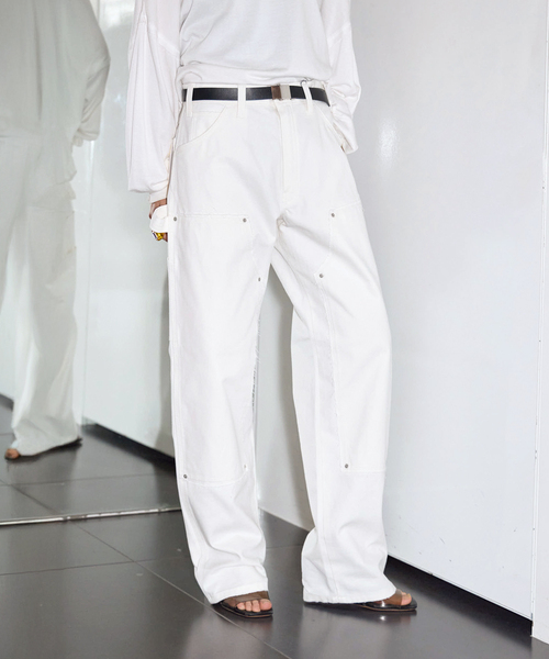 Dickies(ディッキーズ)の「Dickies 別注 PAINTER パンツ(その他パンツ・レディース・ホワイト/チャコールグレー・30/32)」の1枚目の写真