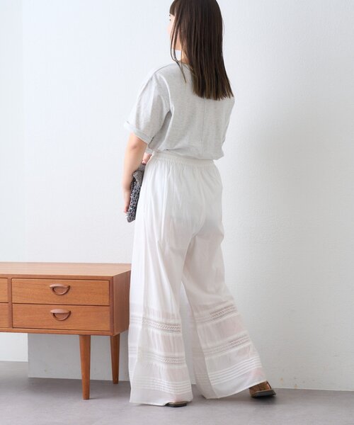 CIAOPANIC TYPY（チャオパニックティピー）の「【india】ピンタックレースフレアパンツ（その他パンツ・レディース・ブラック/オフホワイト/ブラウン・LARGE/MEDIUM/SMALL）」の10枚目の写真