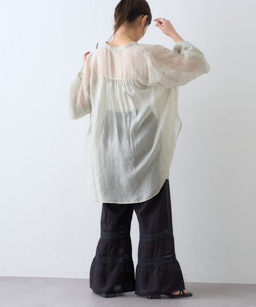 CIAOPANIC TYPY（チャオパニックティピー）の「【india】ピンタックレースフレアパンツ（その他パンツ・レディース・ブラック/オフホワイト/ブラウン・LARGE/MEDIUM/SMALL）」の18枚目の写真