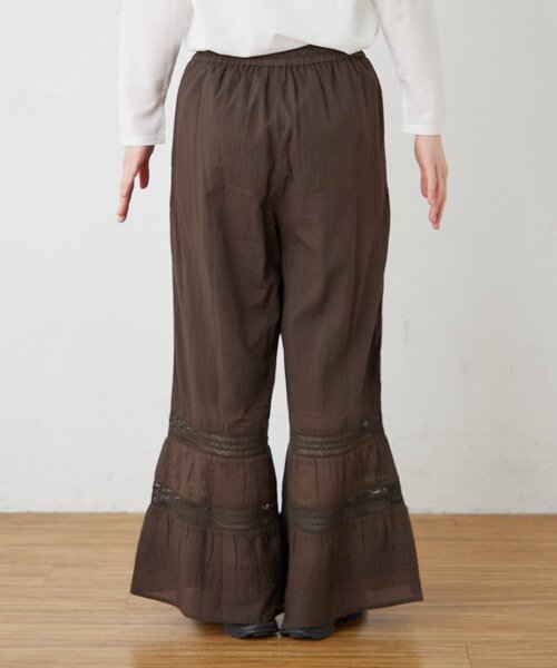 CIAOPANIC TYPY（チャオパニックティピー）の「【india】ピンタックレースフレアパンツ（その他パンツ・レディース・ブラック/オフホワイト/ブラウン・LARGE/MEDIUM/SMALL）」の21枚目の写真