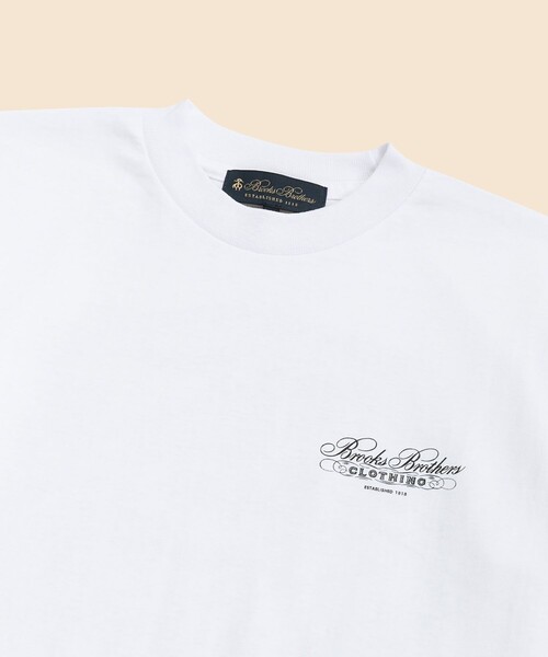 BROOKS BROTHERS（ブルックスブラザーズ）の「コットン　アーカイブプリント　Tシャツ　Made in USA（Tシャツ/カットソー・メンズ・ブラック/ブラック系その他/ホワイト/ホワイト系その他・LARGE/MEDIUM/SMALL）」の6枚目の写真