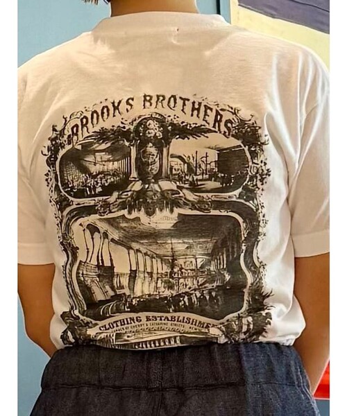 BROOKS BROTHERS（ブルックスブラザーズ）の「コットン　アーカイブプリント　Tシャツ　Made in USA（Tシャツ/カットソー・メンズ・ブラック/ブラック系その他/ホワイト/ホワイト系その他・LARGE/MEDIUM/SMALL）」の9枚目の写真