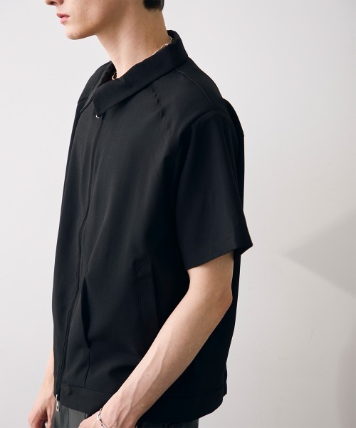Shoowtime(ショウタイム)の「Cropped double zip shirt jacket / ショート丈ダブルジップシャツジャケット(シャツ/ブラウス・メンズ・カーキ/ブラック・MEDIUM/LARGE/X-LARGE)」の20枚目の写真