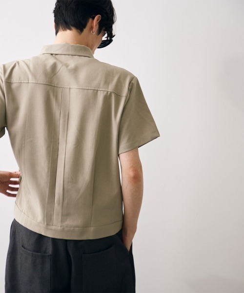 Shoowtime(ショウタイム)の「Cropped double zip shirt jacket / ショート丈ダブルジップシャツジャケット(シャツ/ブラウス・メンズ・カーキ/ブラック・MEDIUM/LARGE/X-LARGE)」の11枚目の写真