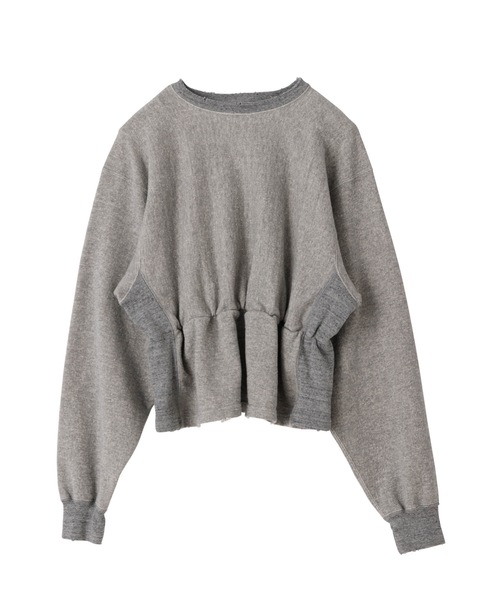 SEA(シー)の「VINTAGE 吊り裏毛 リボン スウェット(スウェット・レディース・グレー/アイボリー・ONE SIZE)」の14枚目の写真