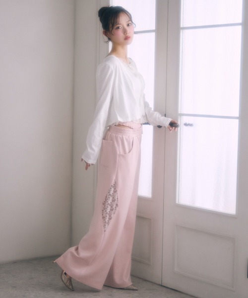 TITTY&CO.(ティティーアンドコー)の「ラメウエストレースクロスパンツ(スウェットパンツ・レディース・グレー/ブラック/ピンク・X-SMALL/MEDIUM/SMALL)」の17枚目の写真