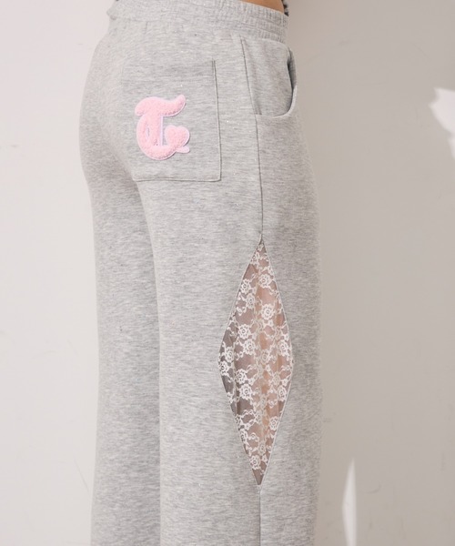 TITTY&CO.(ティティーアンドコー)の「ラメウエストレースクロスパンツ(スウェットパンツ・レディース・グレー/ブラック/ピンク・X-SMALL/MEDIUM/SMALL)」の16枚目の写真