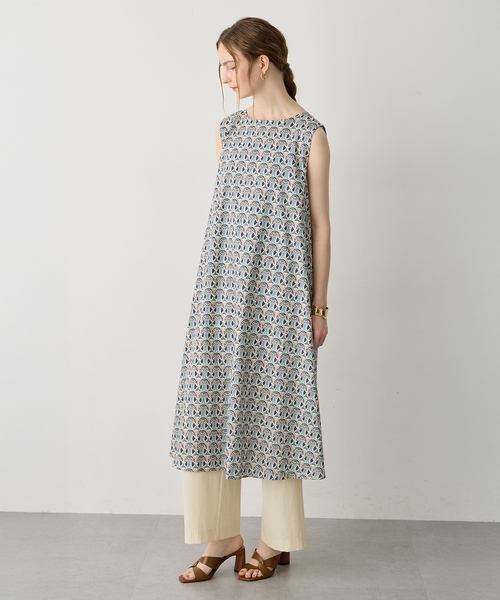 LE SOUK HOLIDAY(ルスークホリデー)の「【Liberty】リバティボートネックワンピース(ワンピース・レディース・ネイビー/オフホワイト・M/L)」の10枚目の写真