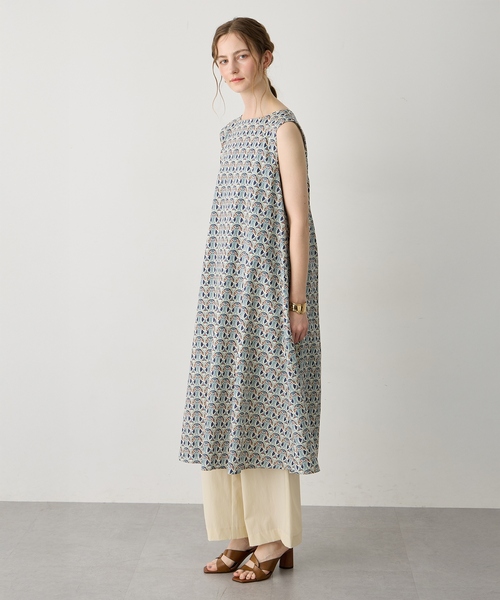 LE SOUK HOLIDAY(ルスークホリデー)の「【Liberty】リバティボートネックワンピース(ワンピース・レディース・ネイビー/オフホワイト・M/L)」の15枚目の写真