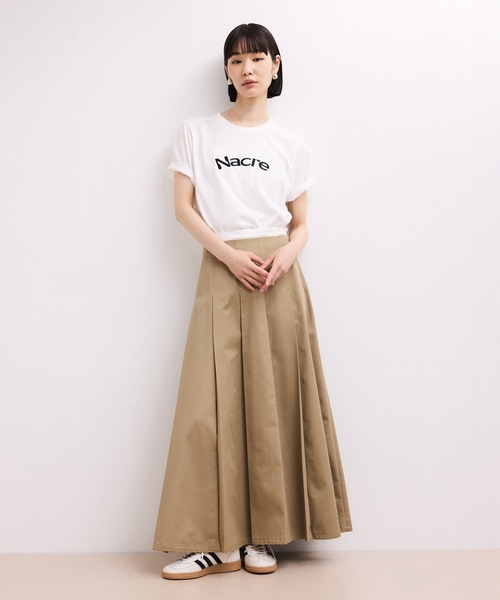 ADAM ET ROPE'(アダムエロペ)の「マーベルトチノプリーツスカート(スカート・レディース・カーキ/ベージュ・38/36)」の22枚目の写真