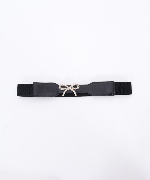 axes femme POETIQUE（アクシーズファムポエティック）の「ビジューリボンゴムベルト（ベルト・レディース・ブラック/ホワイト/ブラウン・FREE）」の17枚目の写真