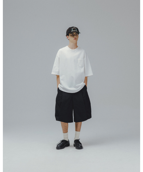 ANGLAN（アングラン）の「Essential Pocket Half Tee - White（Tシャツ/カットソー・メンズ・その他・1/2）」の3枚目の写真