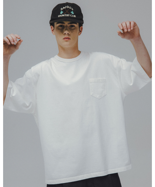 ANGLAN（アングラン）の「Essential Pocket Half Tee - White（Tシャツ/カットソー・メンズ・その他・1/2）」の6枚目の写真