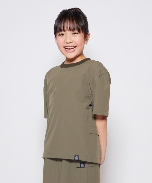 CAMP7(キャンプセブン)の「CAMP7(キャンプ7)【PLAY PLOOF】アクティブTシャツ(Tシャツ/カットソー・キッズ・カーキブラウン/ブラック・110/120/130/140/150/160)」の1枚目の写真