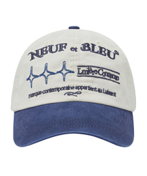 NEUFETBLEU（ヌフエブル）の「NEB shine two tone cap (indigo blue)（キャップ）」