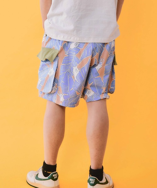 ScoLar Parity（スカラーパリティ）の「362114：Parityキャラ トロピカルリーフ柄ハーフパンツ（その他パンツ・レディース・オレンジ/ネイビー/ブラック・M）」の7枚目の写真