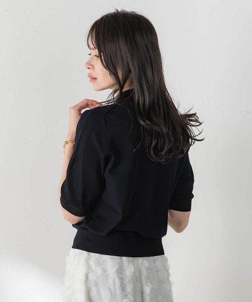 Viaggio Blu(ビアッジョブルー)の「LUCINDAポロニット(ニット/セーター・レディース・ブルー・M)」の5枚目の写真
