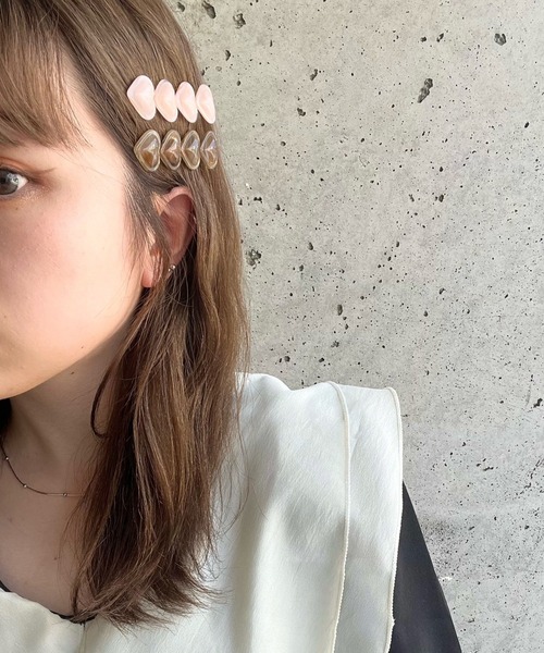 tunee(チュニー)の「韓国ハートヘアピン(hsyd)(リング・レディース・ブラウン・FREE)」の5枚目の写真
