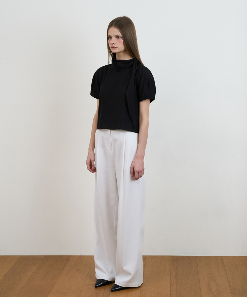 DEHEVE（デヘヴェ）の「Cowl Neck Scarf Blouse [Black]（シャツ/ブラウス・レディース・ブラック・SMALL/MEDIUM）」の3枚目の写真