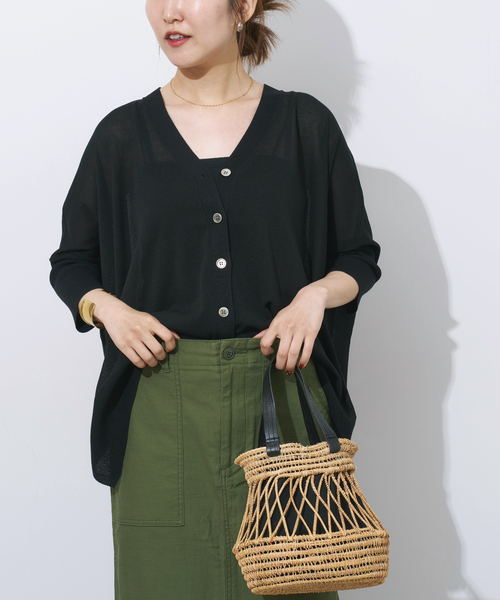 JOURNAL STANDARD relume(ジャーナルスタンダード レリューム)の「《一部WEB限定追加 / 新色》シアードルマンカーディガン(カーディガン/ボレロ・レディース・ブルー/チャコールグレー/ブラック系その他/ブラック/オレンジ・FREE)」の9枚目の写真